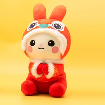 红色玩偶兔：温暖幸福的护身符