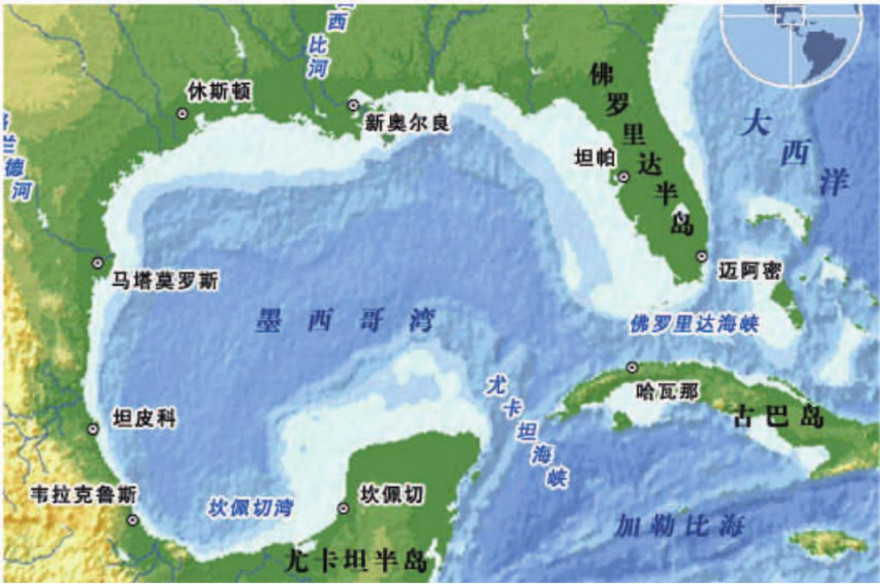 墨西哥湾地图位置_墨西哥湾地图_墨西哥湾地图高清版大图