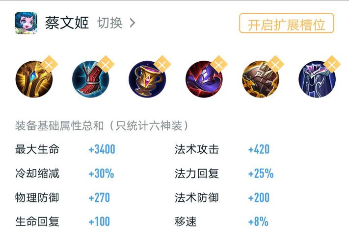 1v1对蔡文姬出装_1v1蔡文姬怎么出装_纯输出蔡文姬出装